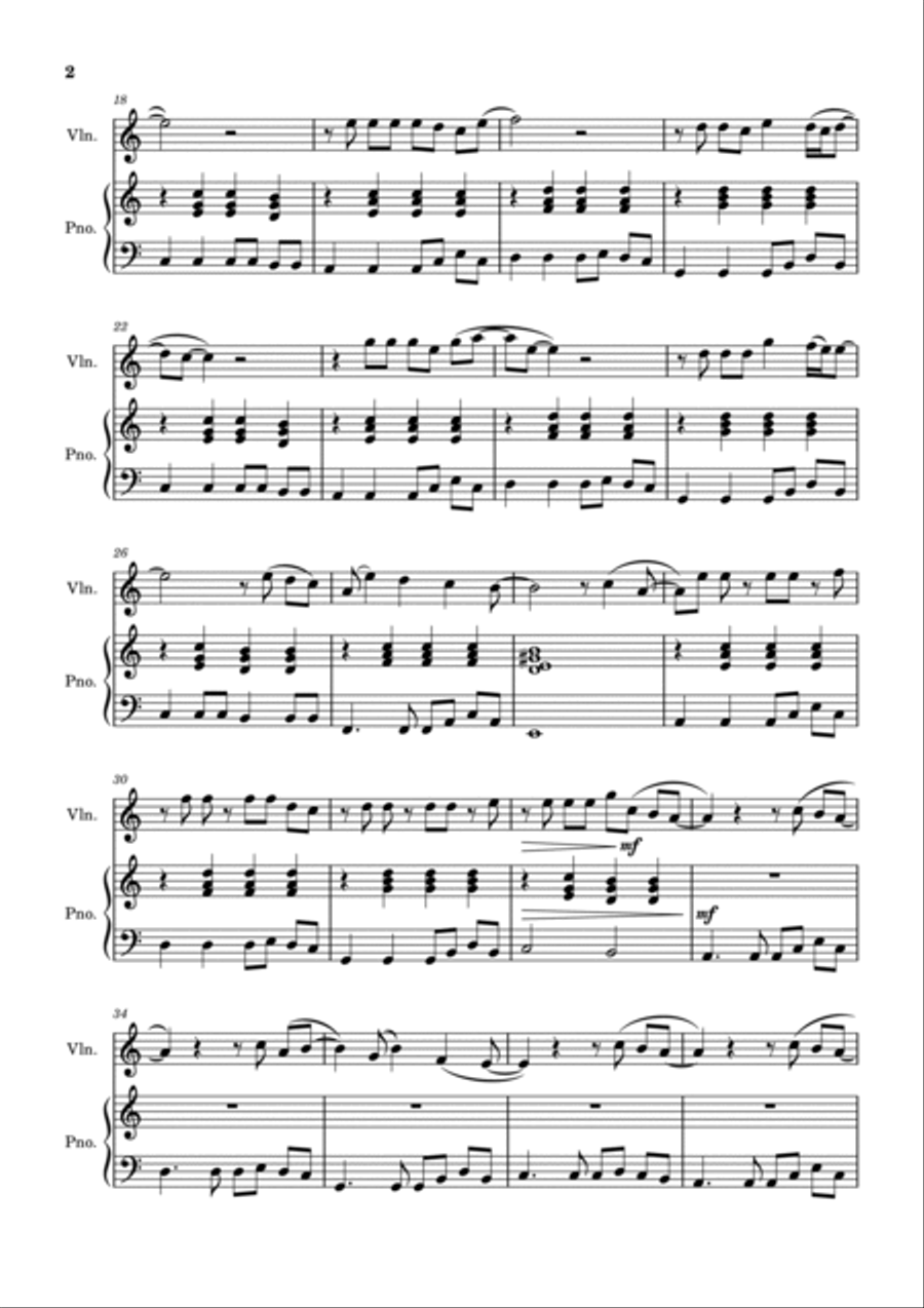 Flowers Violin Solo scores gallery preview page 2