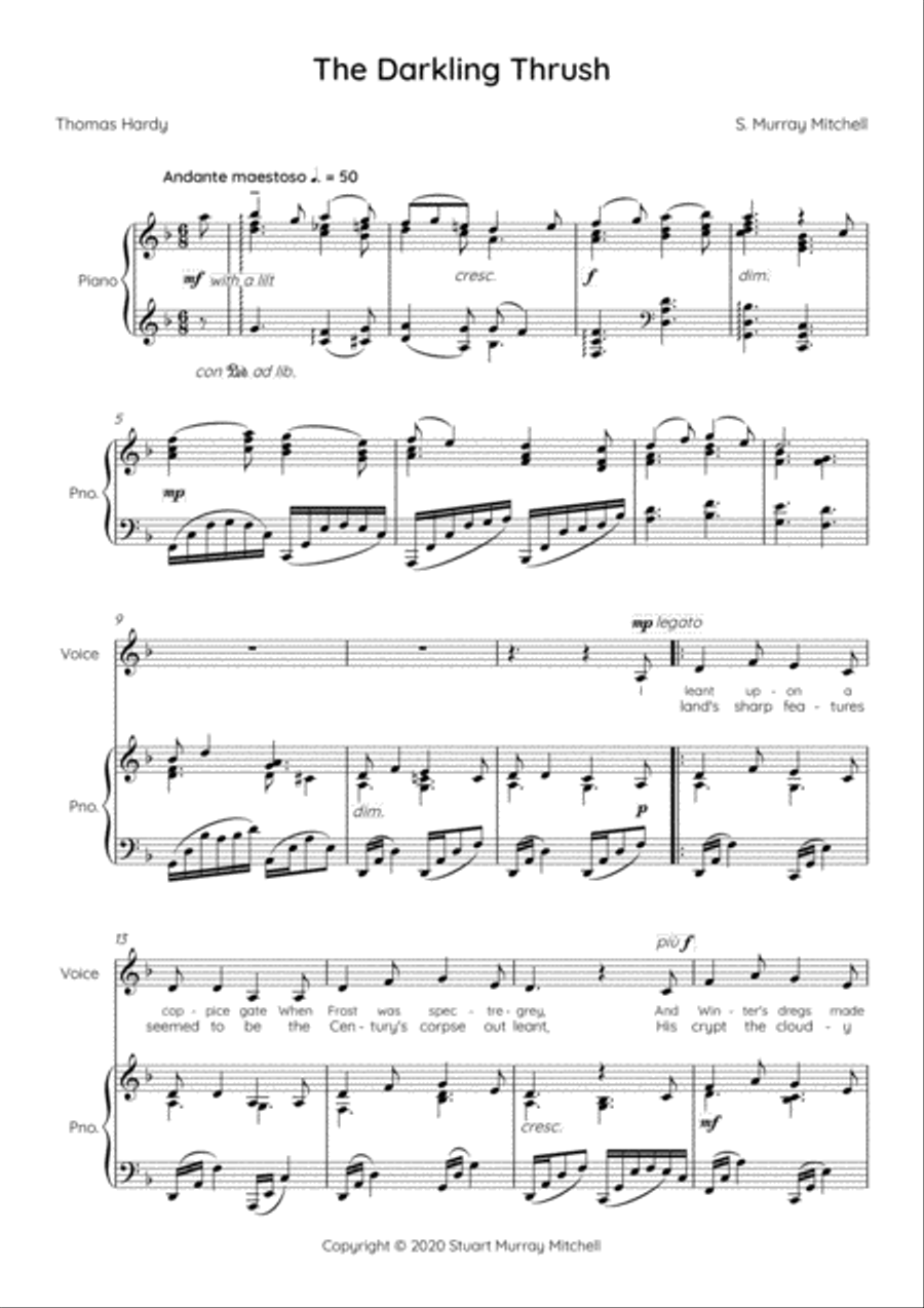 The Darkling Thrush Voice scores gallery preview page 1