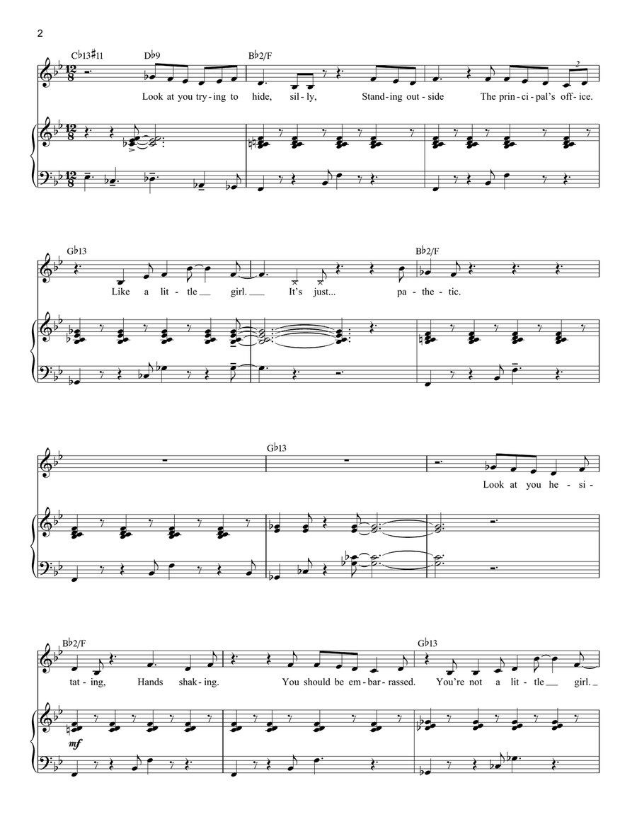 Pathetic (from Matilda the Musical) Soprano Voice scores gallery preview page 2