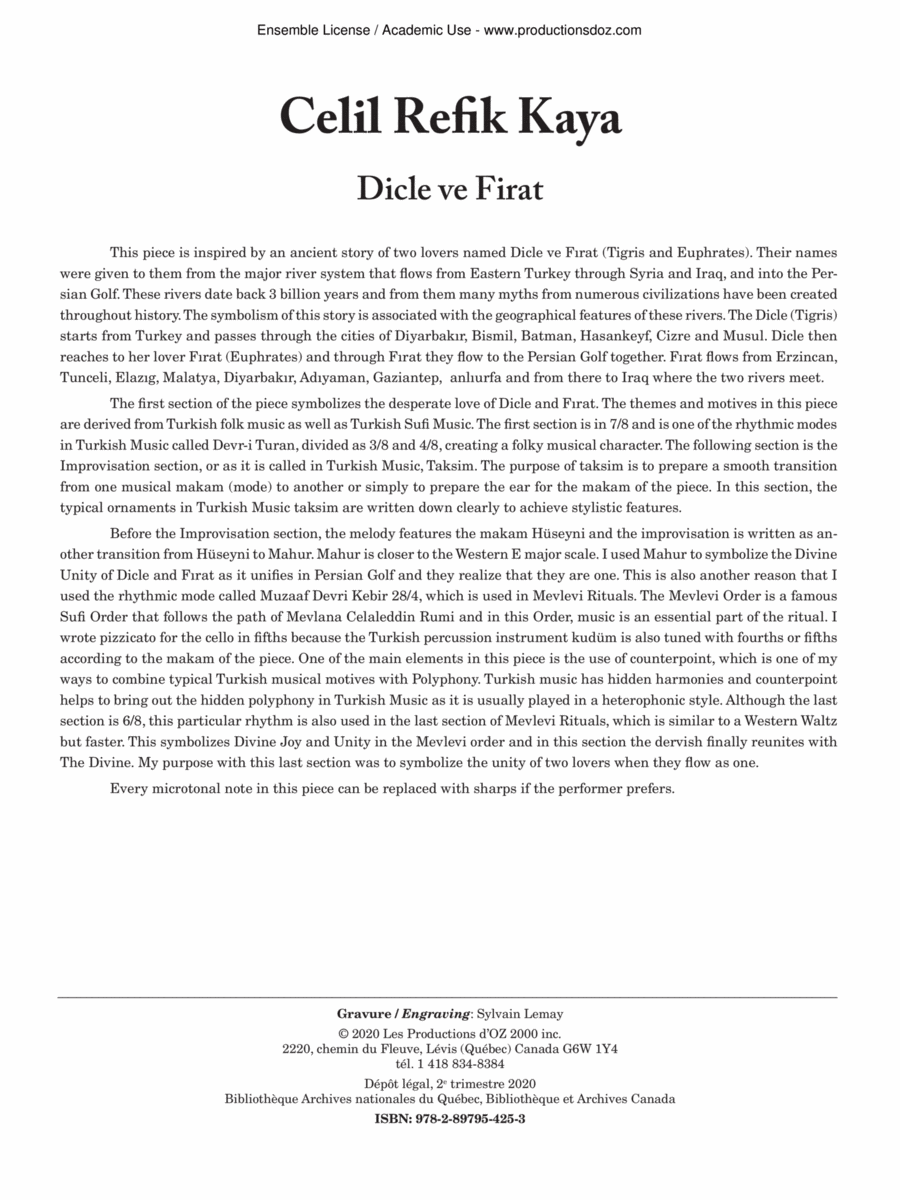 Dicle ve Firat Dicle ve Firat Cello scores gallery preview page 1