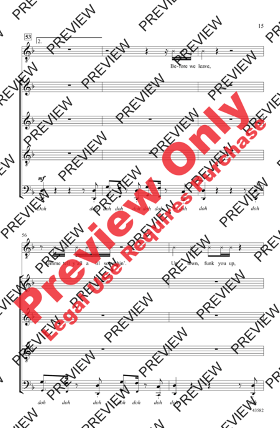 Uptown Funk 4-Part scores gallery preview page 15