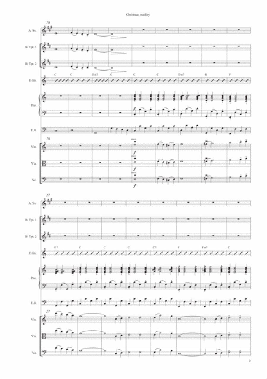 Christmas Medley Christmas Medley Alto Saxophone scores gallery preview page 3