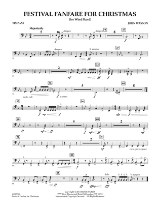 Festival Fanfare for Christmas (for Wind Band) - Timpani