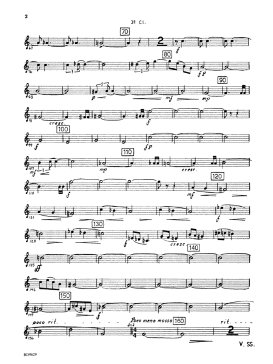 Fantasia for Band: 3rd B-flat Clarinet Concert Band scores gallery preview page 2