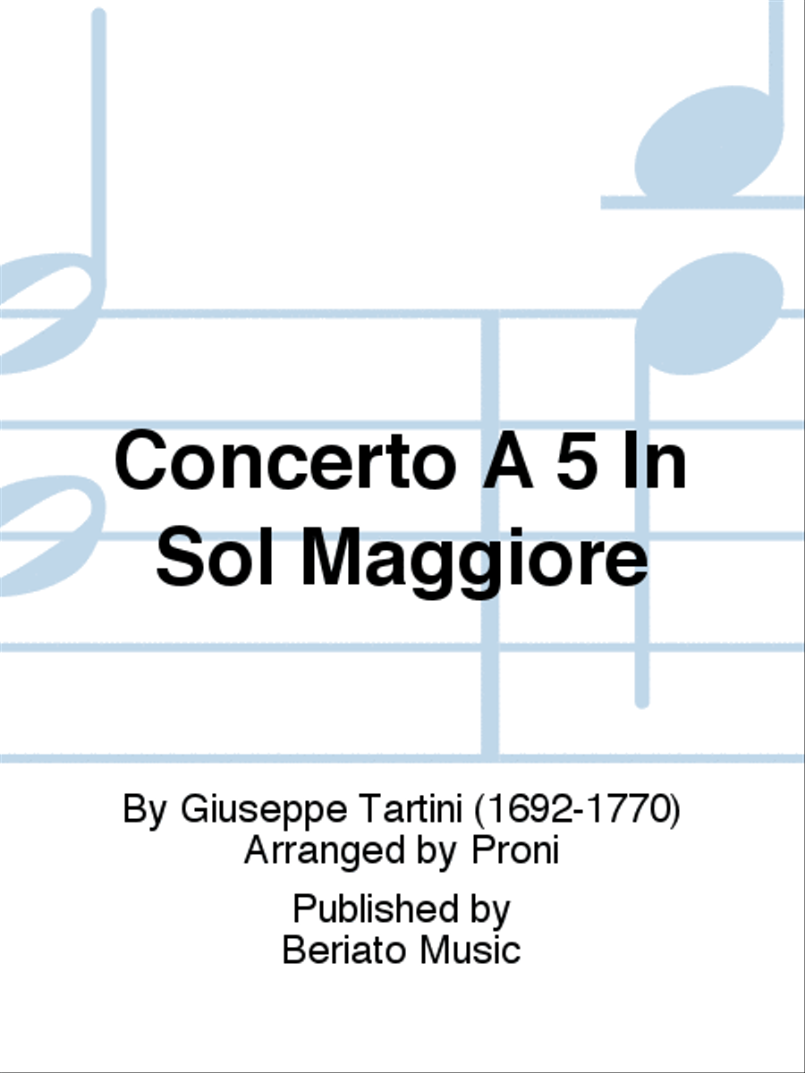 Concerto A 5 In Sol Maggiore Flute Solo scores gallery preview page 1