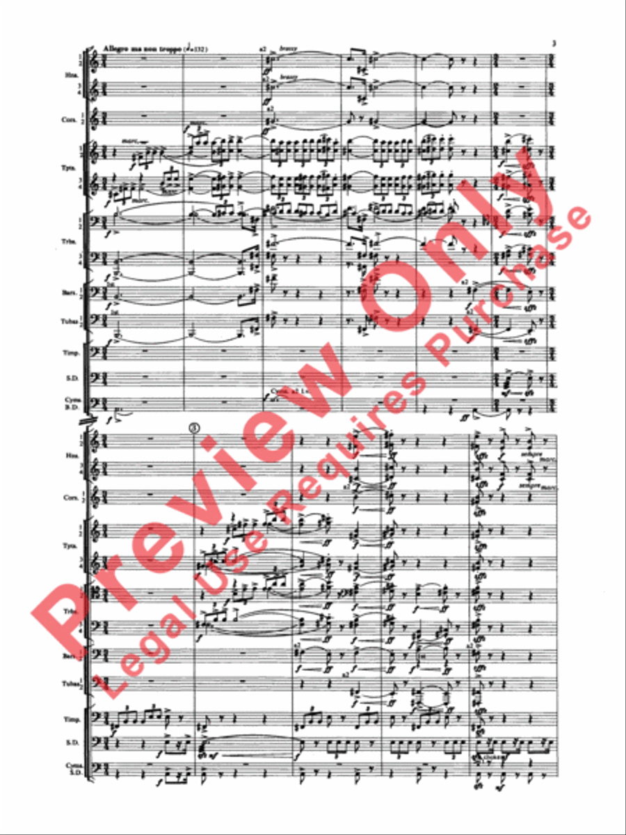 Symphony for Brass and Percussion (score only) Concert Band scores gallery preview page 6