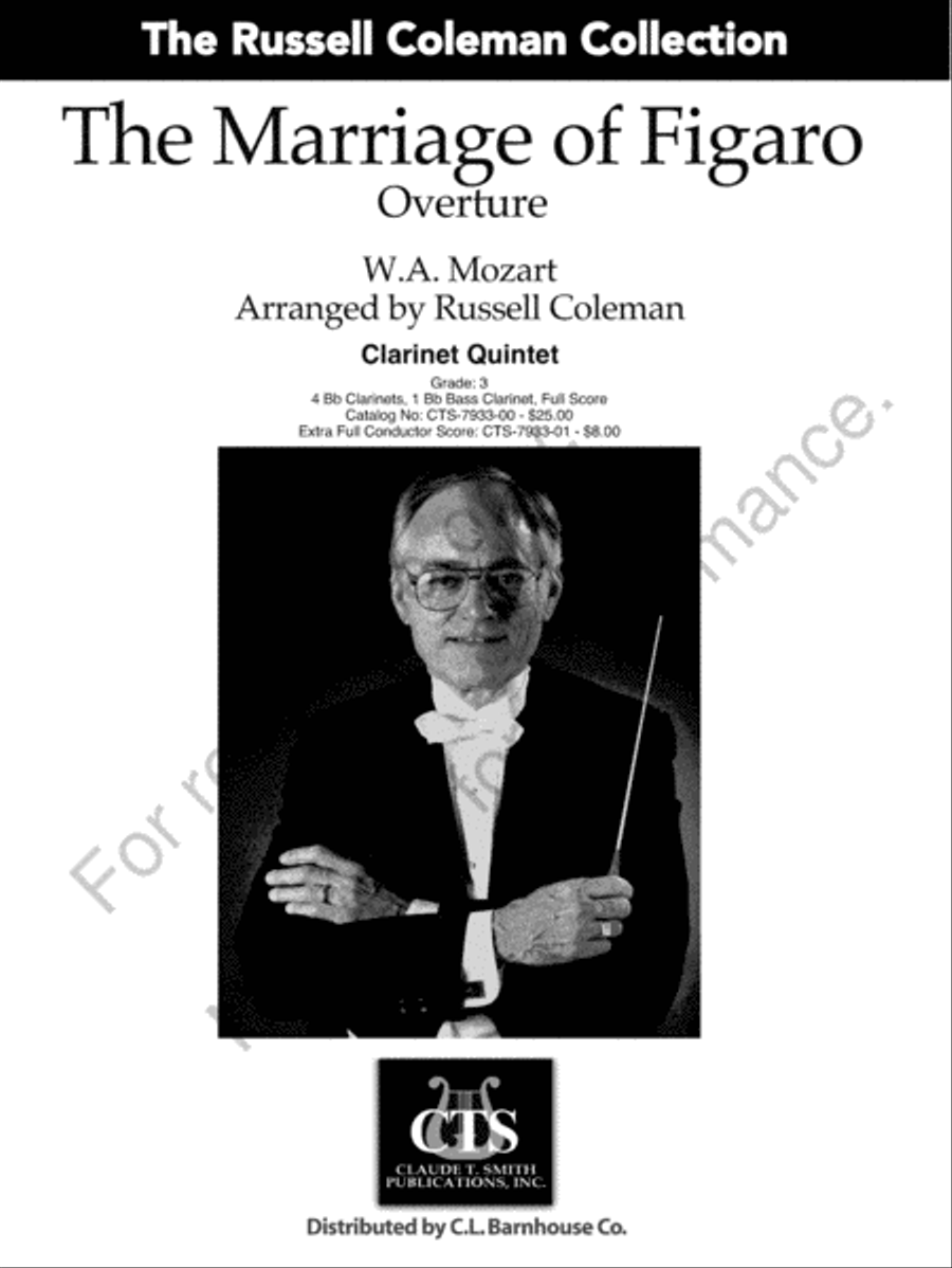 The Marriage Of Figaro The Marriage Of Figaro Clarinet Quintet scores gallery preview page 2