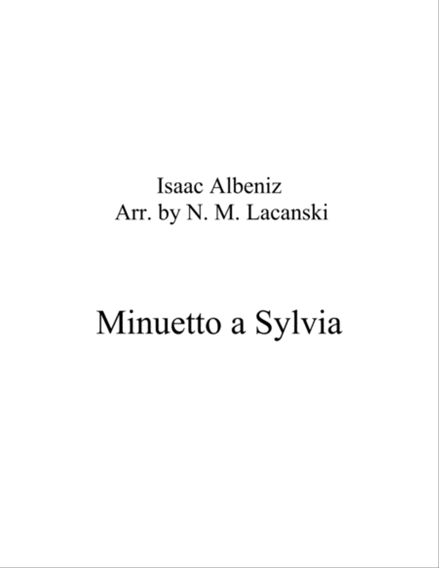 Book cover for Minuetto a Sylvia