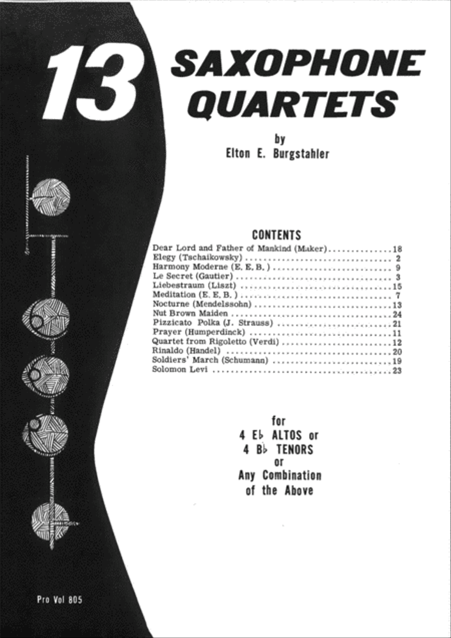 13 Saxophone Quartets