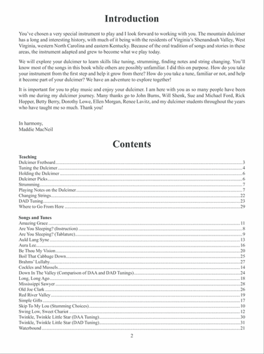 Dirt Simple Mountain Dulcimer Mountain Dulcimer scores gallery preview page 3