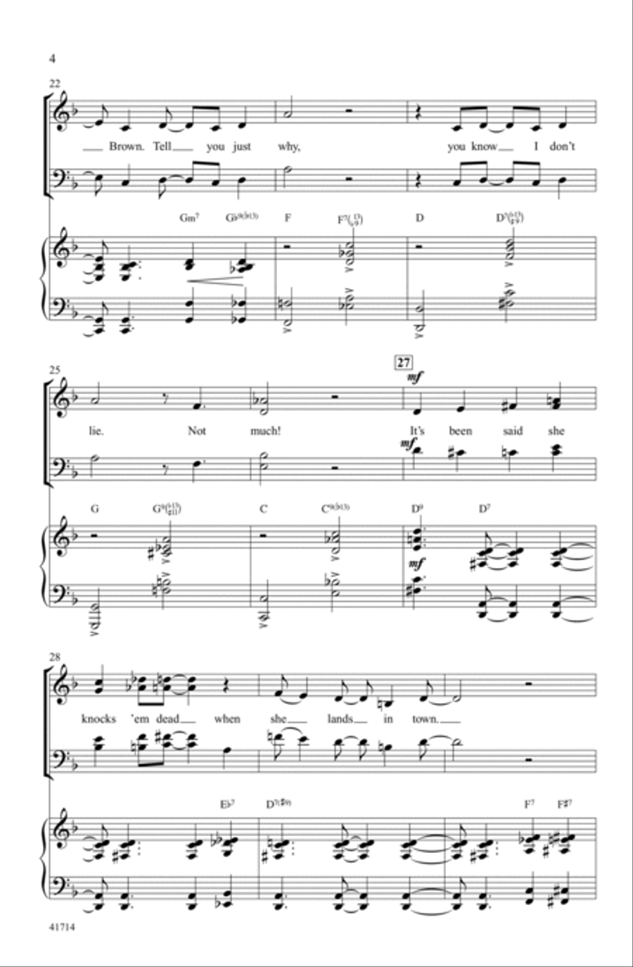 Sweet Georgia Brown Sweet Georgia Brown Choir scores gallery preview page 3