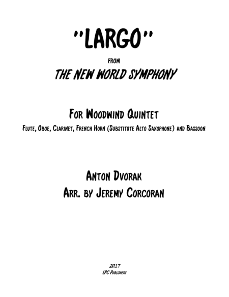 Largo from The New World Symphony for Woodwind Quintet image number null