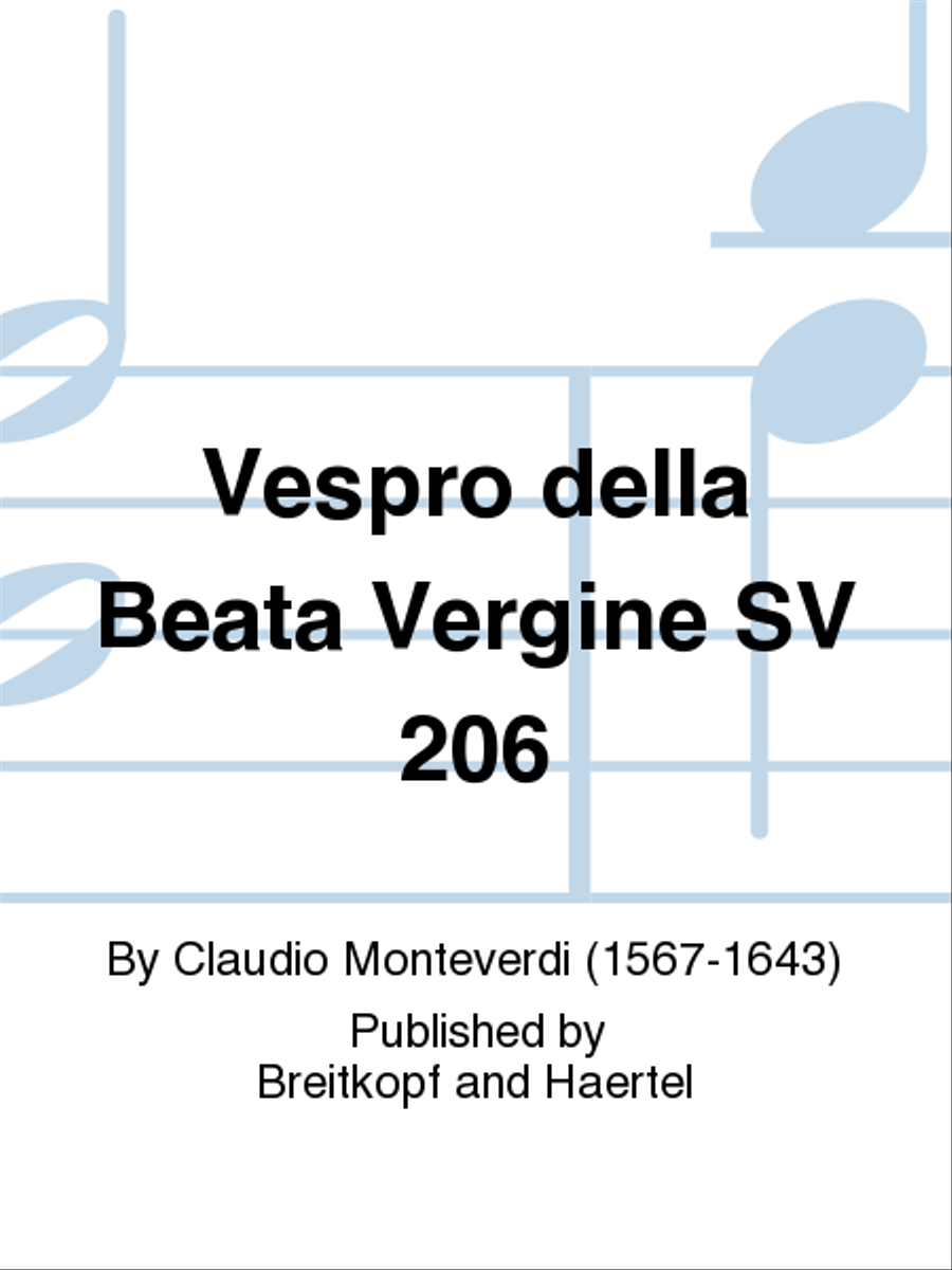 Vespro della Beata Vergine SV 206 Choir scores gallery preview page 1