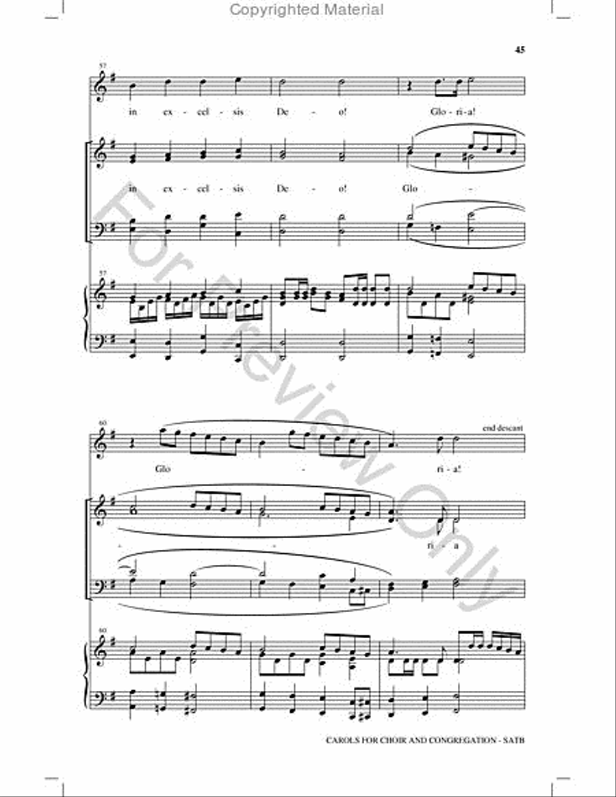 Carols for Choir and Congregation Choir scores gallery preview page 44