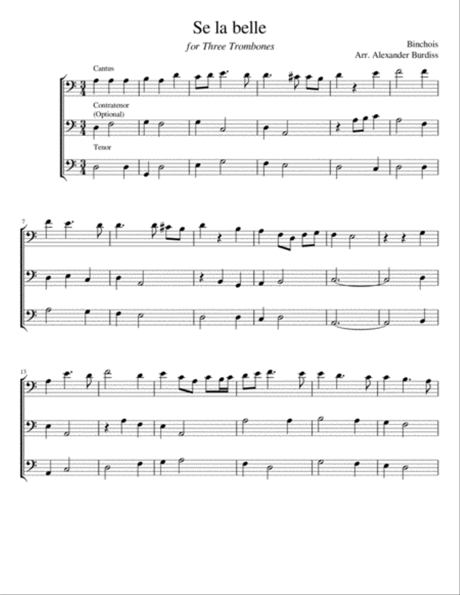 Se la belle Brass Ensemble scores gallery preview page 2
