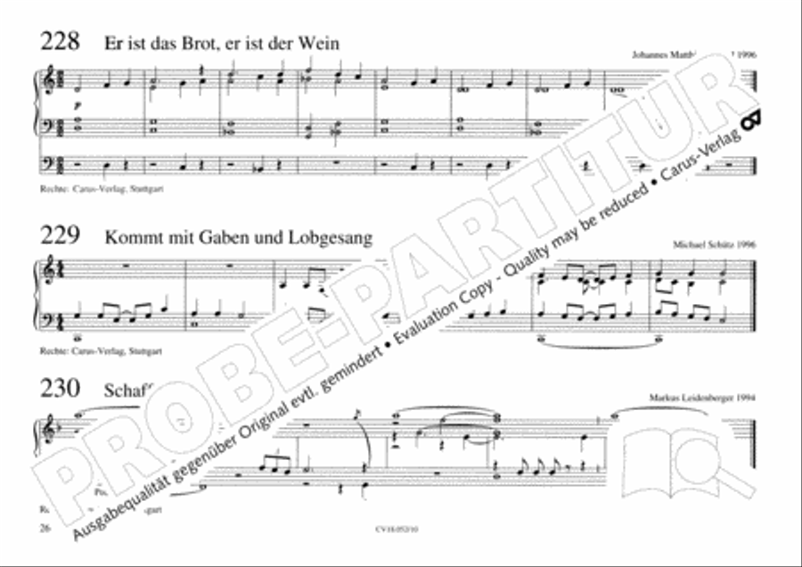 Esslinger Orgelbuch, Bd I-III Organ Solo scores gallery preview page 43