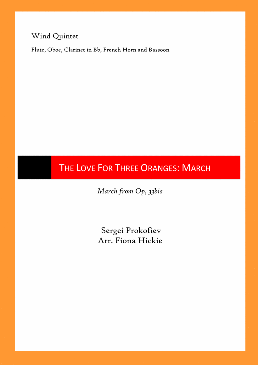 The Love For Three Oranges Woodwind Quintet scores gallery preview page 1