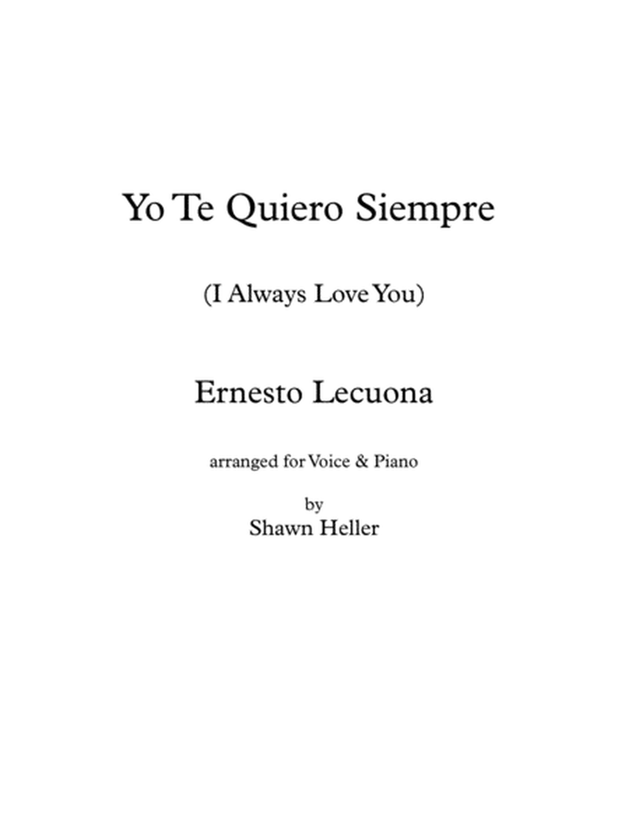 Yo Te Quiero Siempre for Voice & Piano image number null