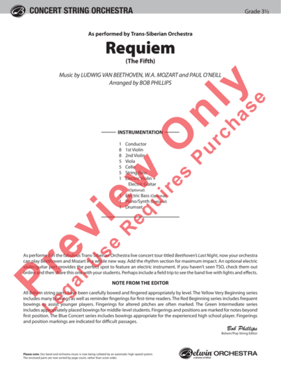 Requiem (The Fifth) String Orchestra scores gallery preview page 2