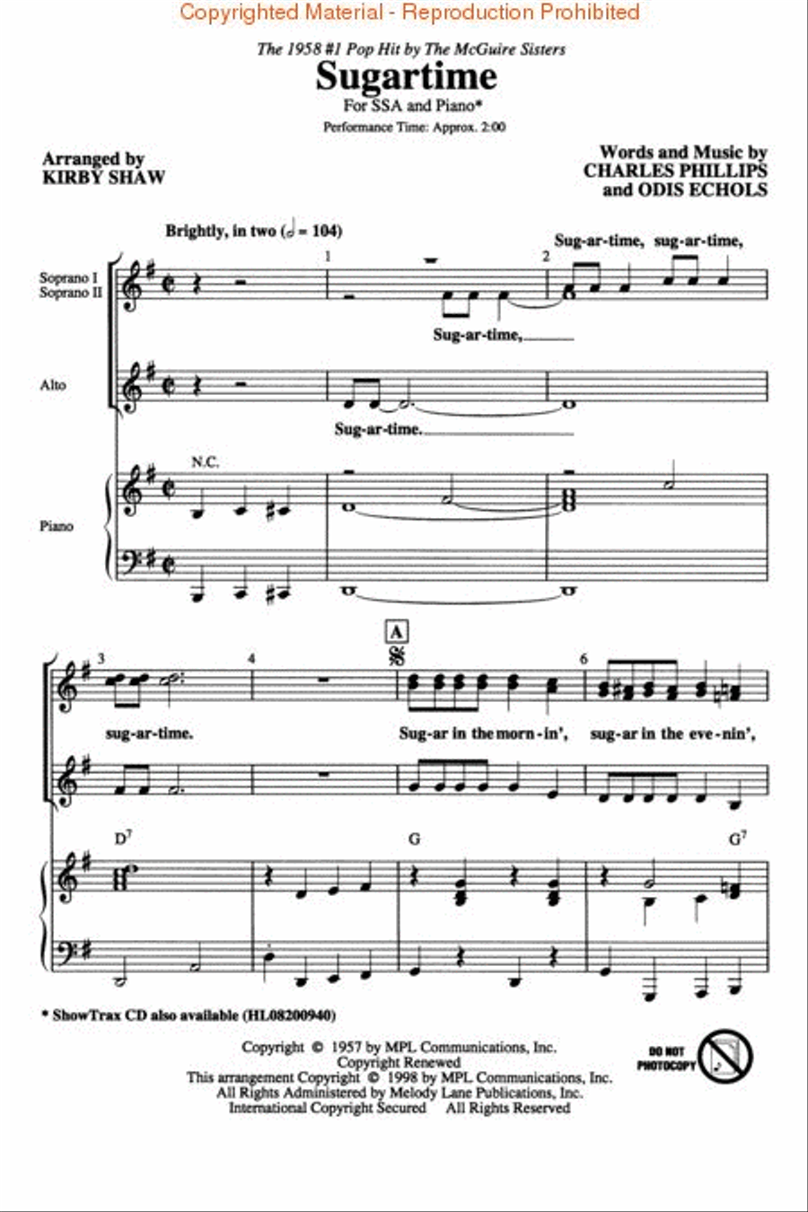 Sugartime SSA scores gallery preview page 2