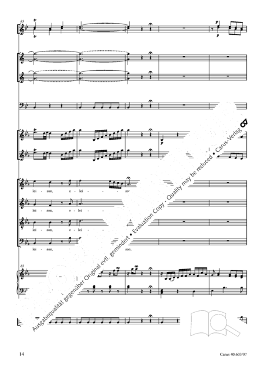Grosse Orgelsolomesse in Es 4-Part scores gallery preview page 27
