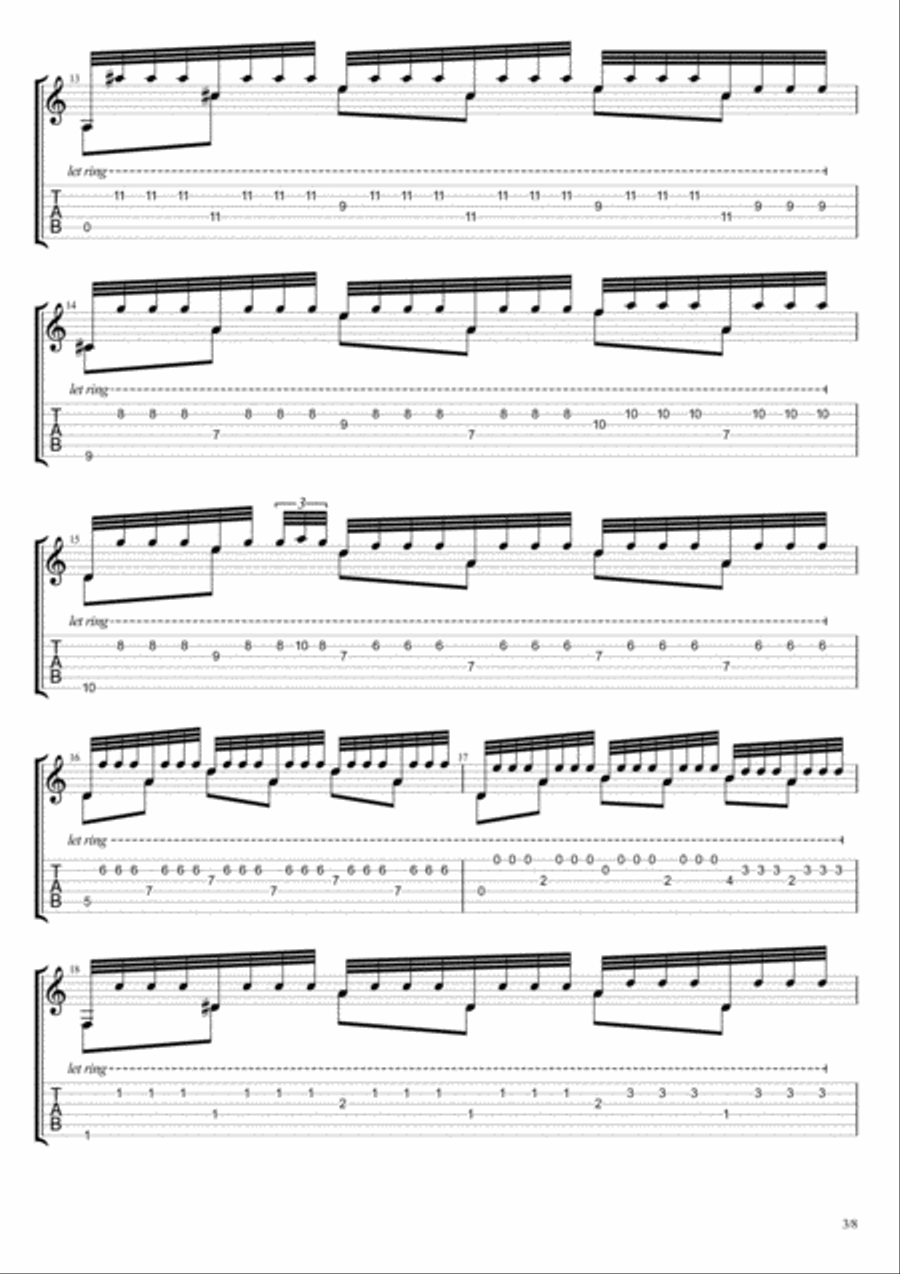 Recuerdos Del La Alhambra Acoustic Guitar scores gallery preview page 3
