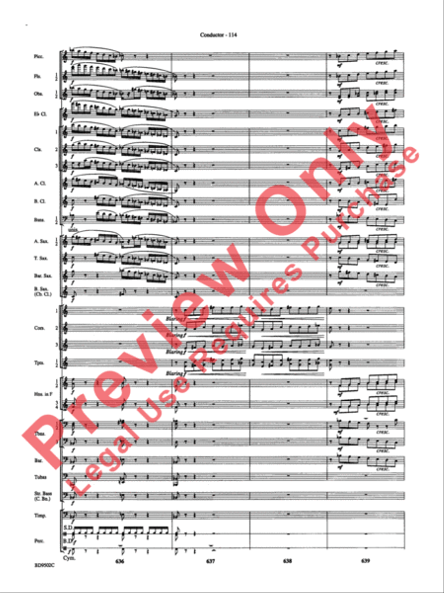 Symphony No. 3 for Band Concert Band scores gallery preview page 117