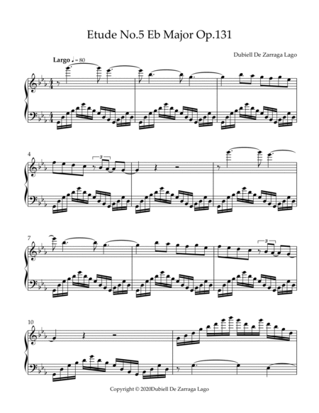 Etude No.5 Eb Major Op.131