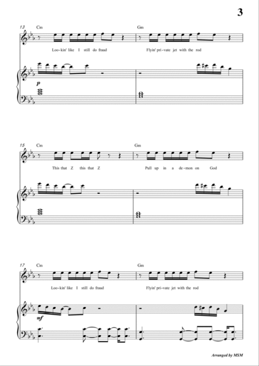 I'm Fine (feat. Travis Scott) Voice scores gallery preview page 5