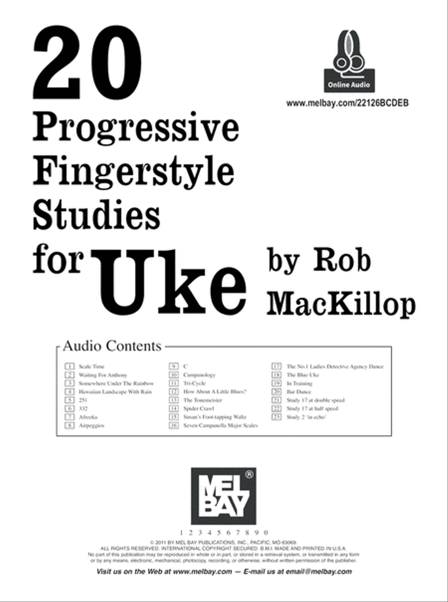 20 Progressive Fingerstyle Studies for Uke Ukulele scores gallery preview page 2