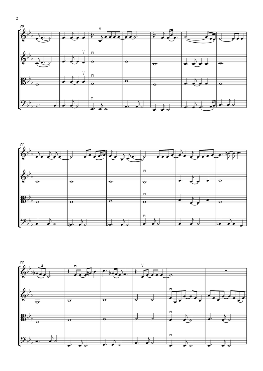 Your Song String Quartet scores gallery preview page 2