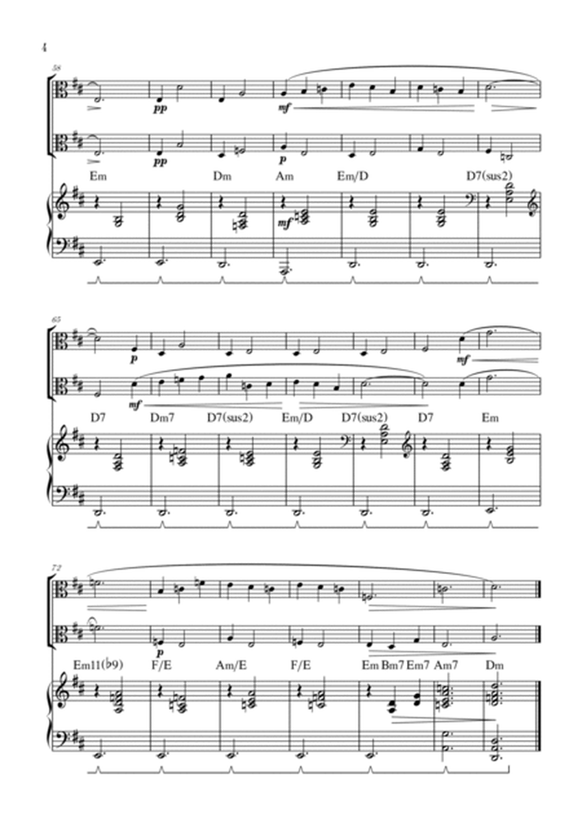 Gymnopédie no 1 | Viola Duet | Original Key | Chords | Piano accompaniment |Easy intermediate image number null
