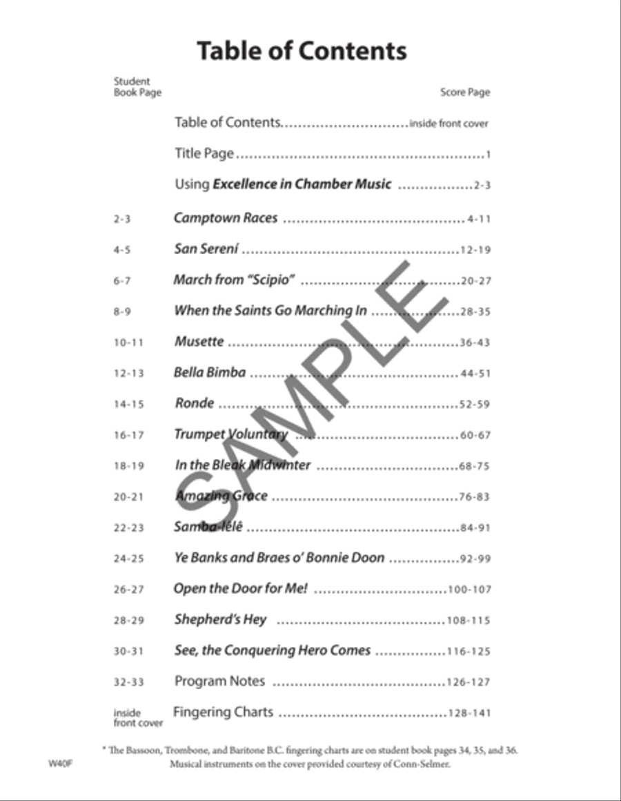 Tradition of Excellence: Excellence in Chamber Music, Book 1 - Score Concert Band Methods scores gallery preview page 2