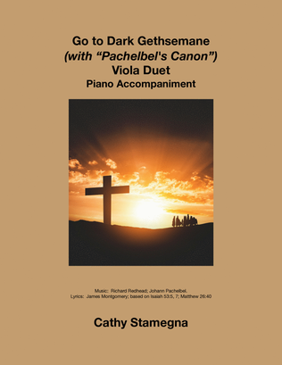 Book cover for Go to Dark Gethsemane (with "Pachelbel’s Canon") (Viola Duet, Piano Accompaniment)