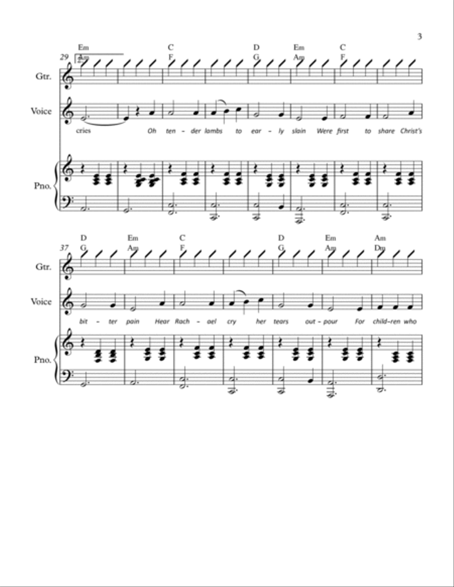 Rachael's Lament Acoustic Guitar scores gallery preview page 3