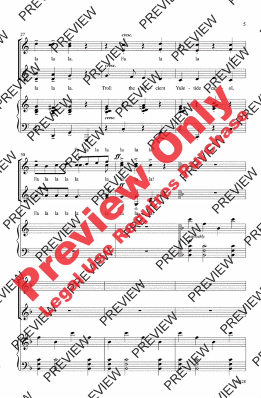 Deck the Hall Women's Choir scores gallery preview page 5