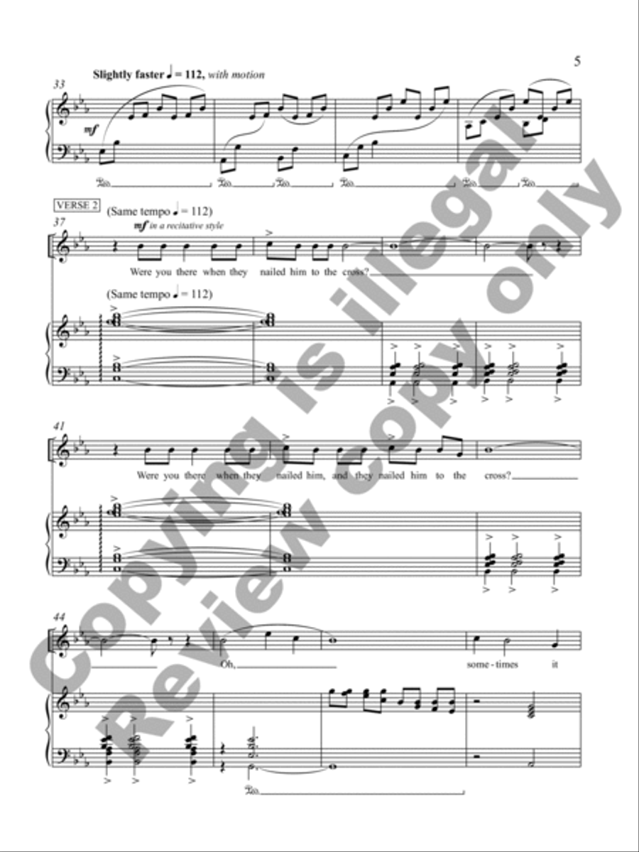 Were You There? Medium Voice scores gallery preview page 4