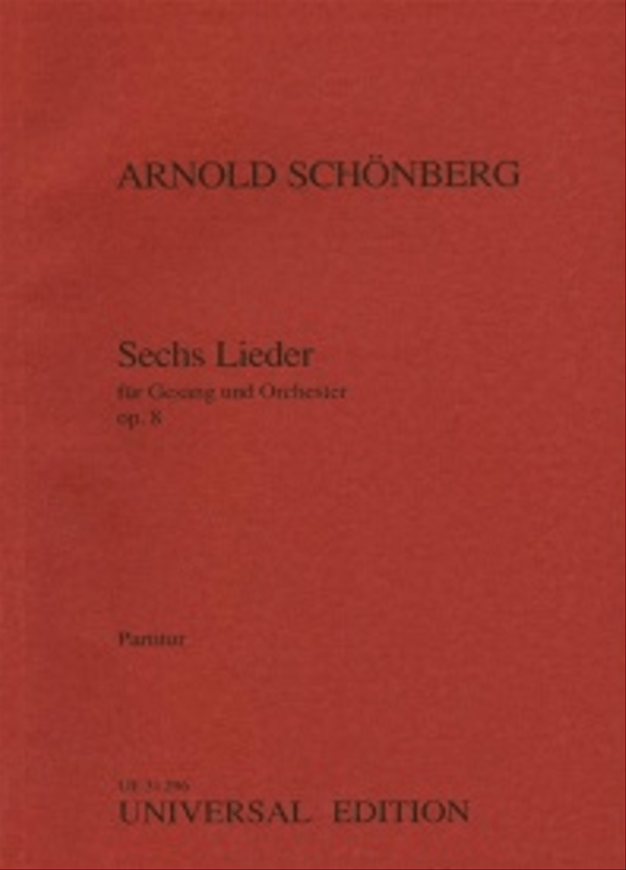 Six Orchestral Songs, Op. 8 Score scores gallery preview page 1