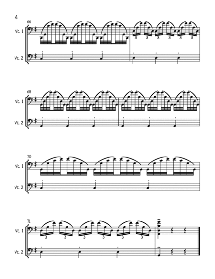 Boccherini Music from MASTER AND COMMANDER - Cello Duet String Duet scores gallery preview page 4