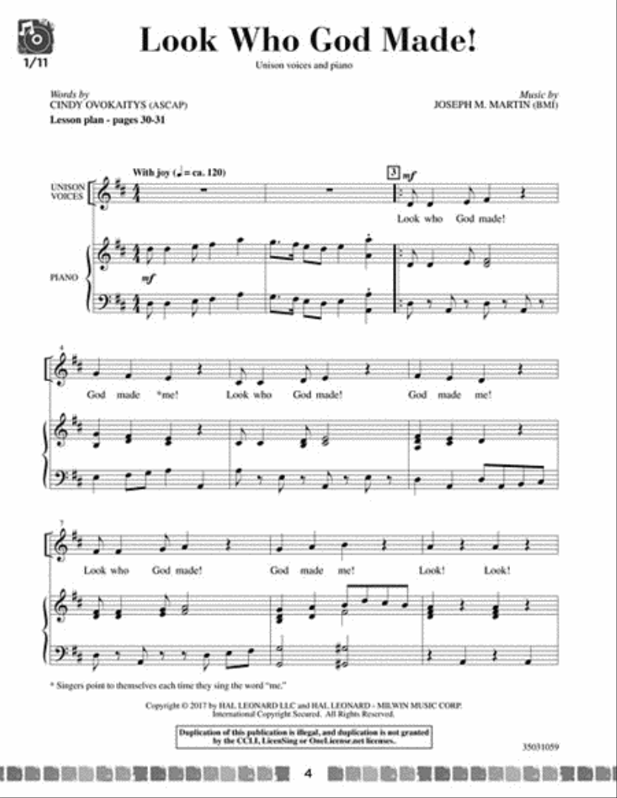 Sing and Celebrate 6! Sacred Songs for Young Voices Unison Choir scores gallery preview page 4