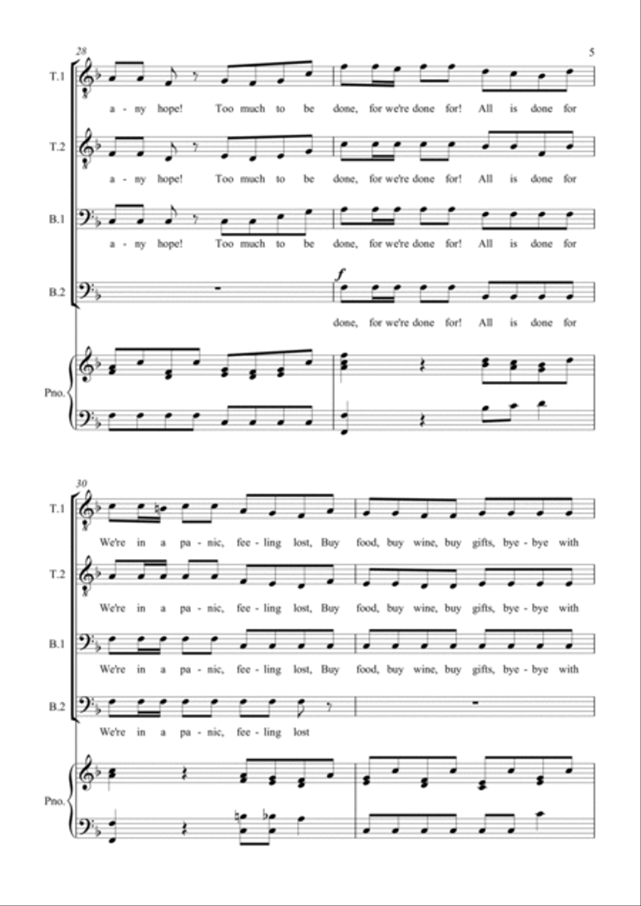 The Nutcracker Song TTBB scores gallery preview page 5