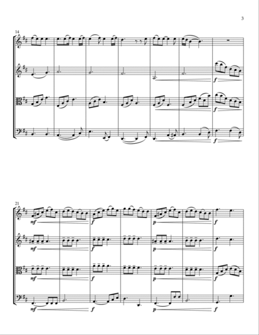 Snowman String Quartet scores gallery preview page 3