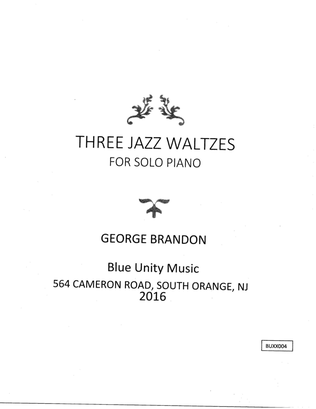 Three Jazz Waltzes for Solo Piano