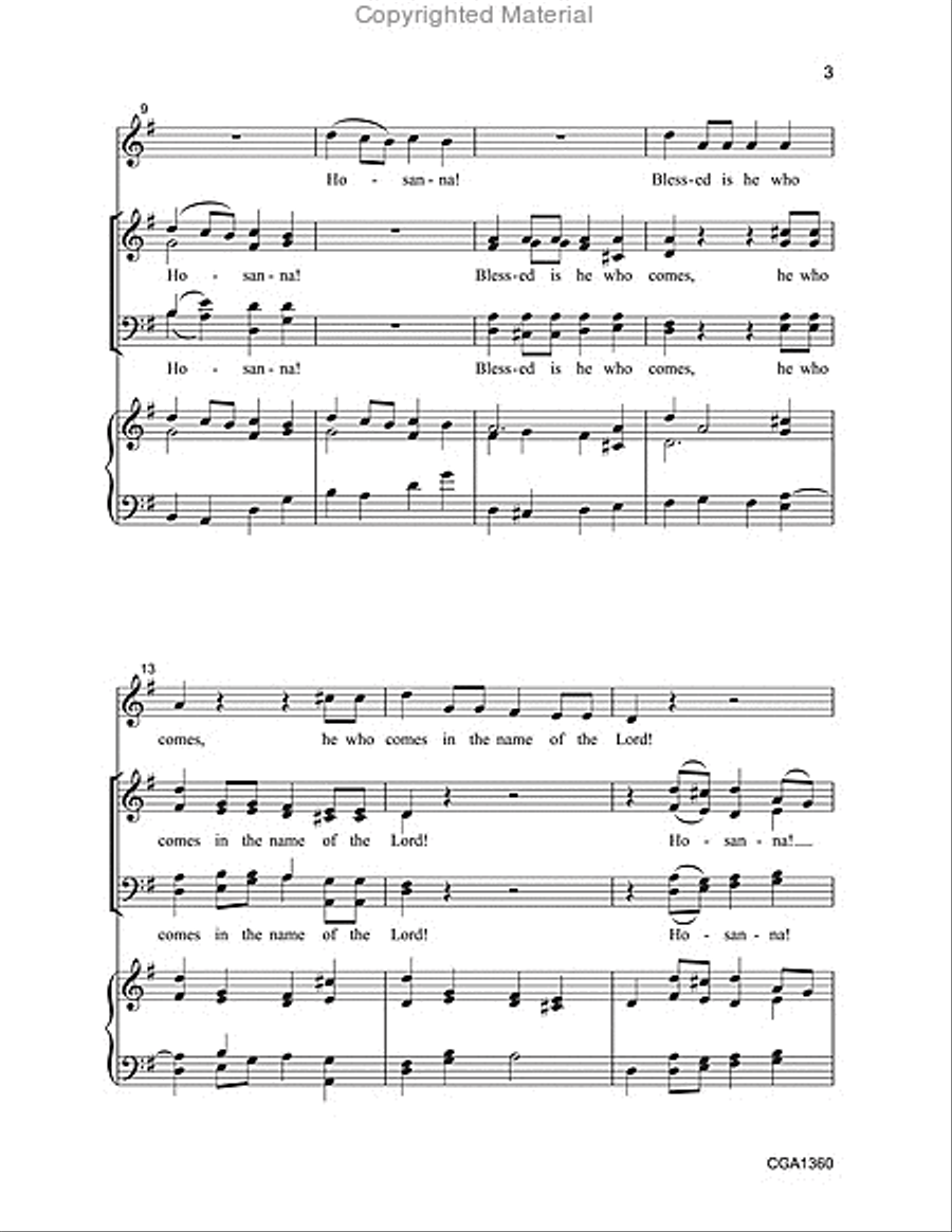 Hosanna! Blessed Is He! Hosanna! Blessed Is He! Choir scores gallery preview page 3