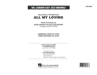 All My Loving - Conductor Score (Full Score)