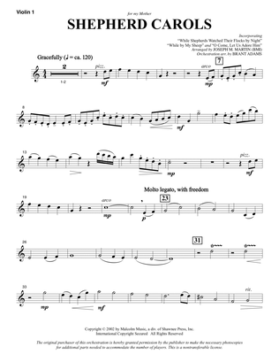 Book cover for Shepherd Carols - Violin 1