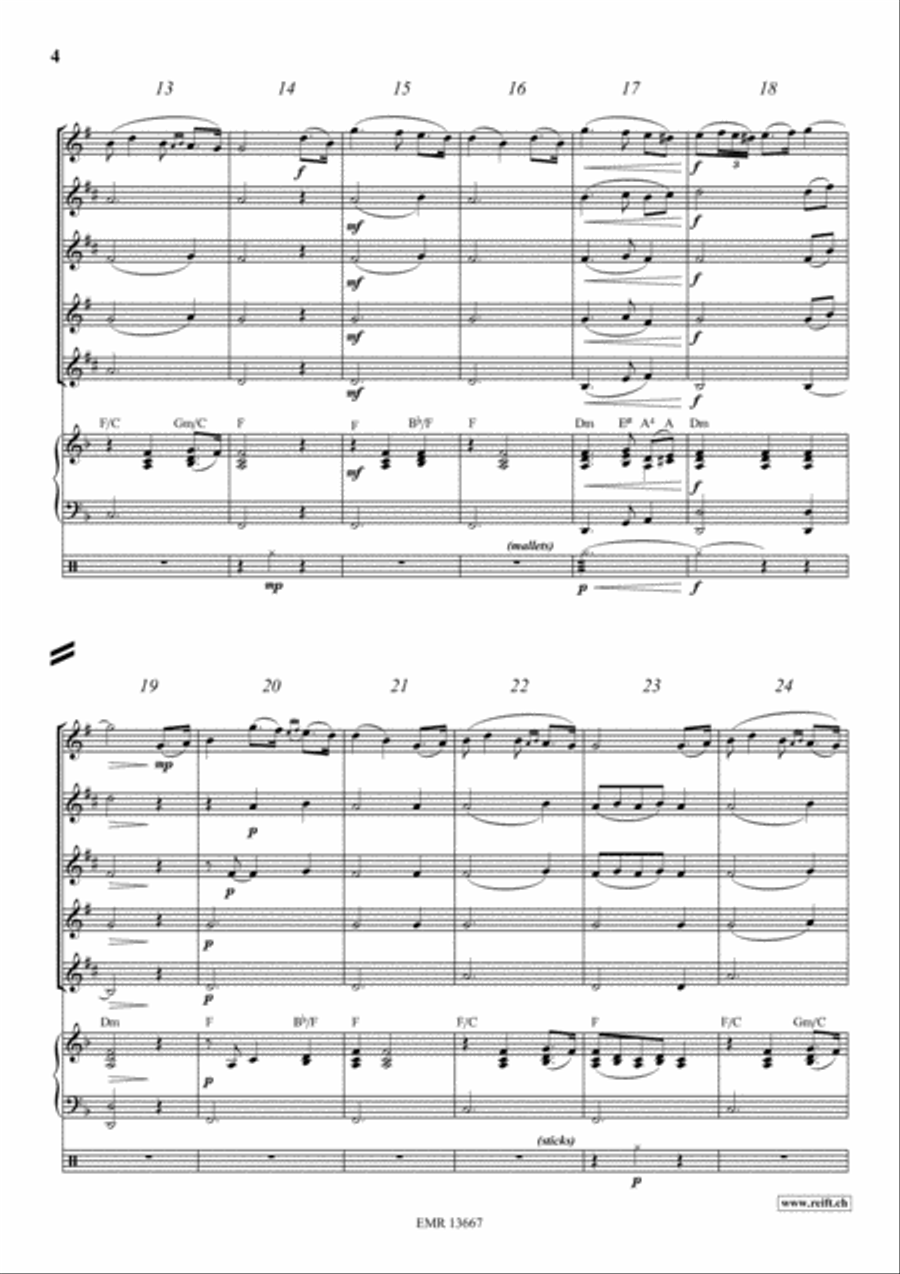 The Last Rose Of Summer The Last Rose Of Summer Saxophone Quintet scores gallery preview page 4