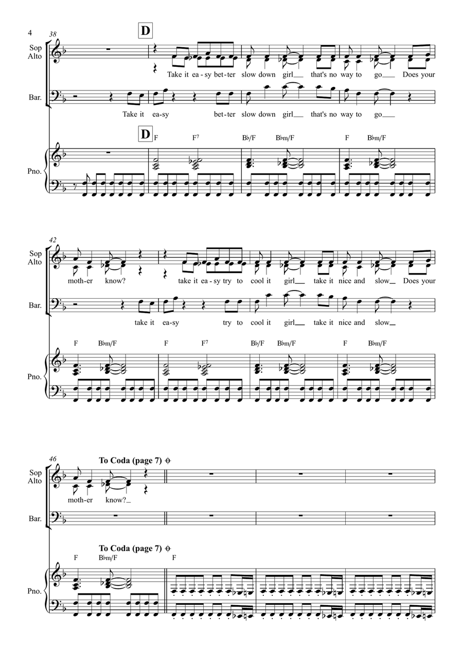 Does Your Mother Know 3-Part scores gallery preview page 4