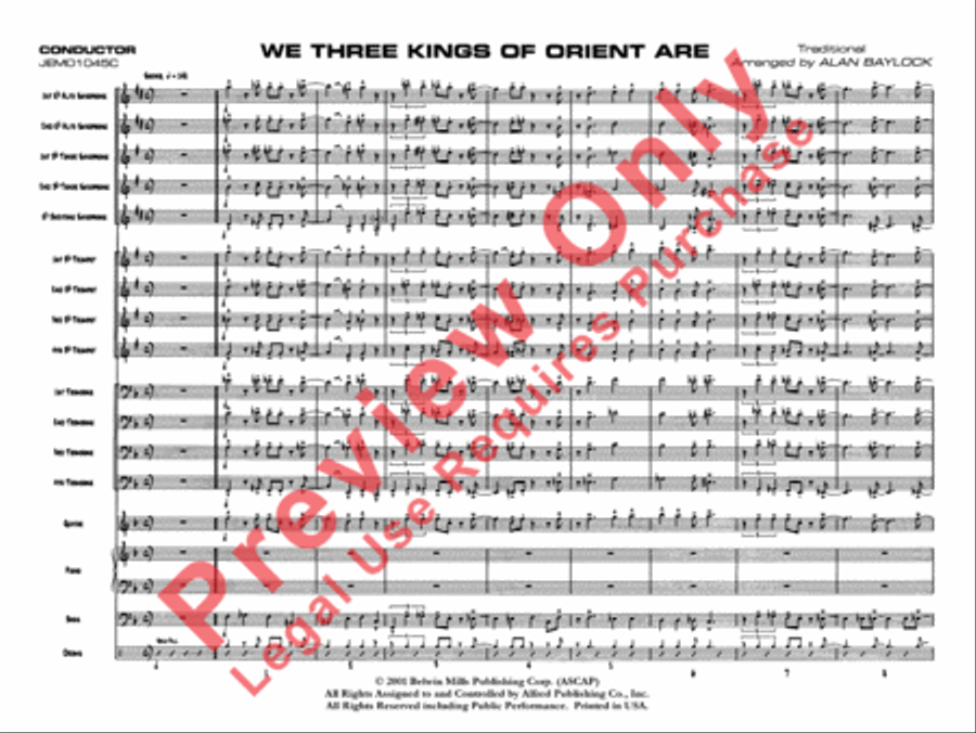 We Three Kings of Orient Are Jazz Ensemble scores gallery preview page 3