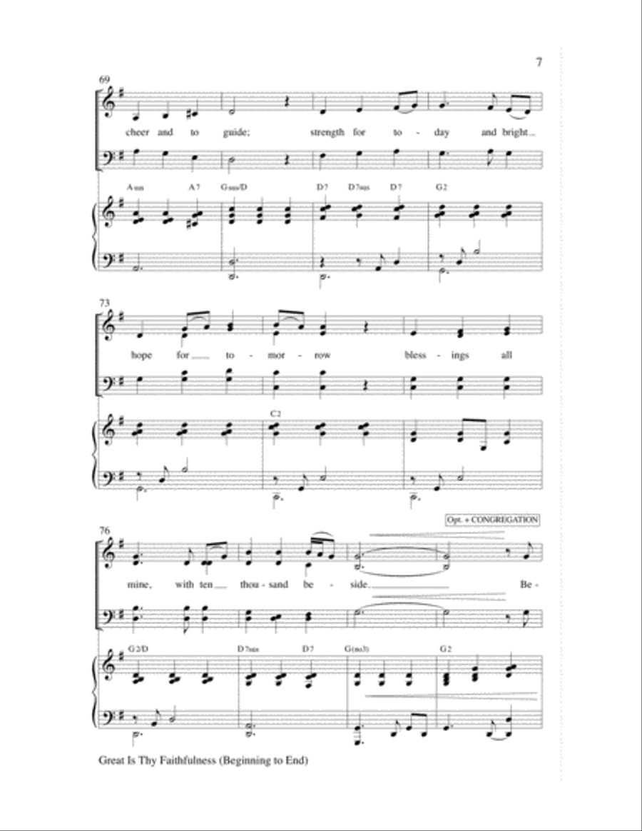 Great Is Thy Faithfulness (Beginning to End) Choir scores gallery preview page 7